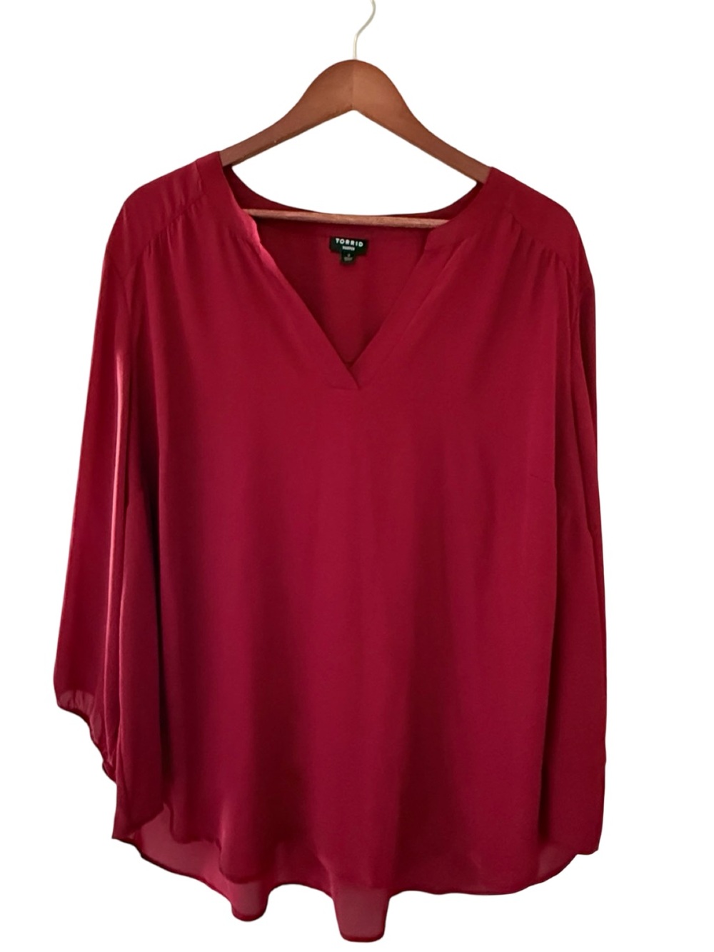 Torrid Women's Red V-Neck Blouse